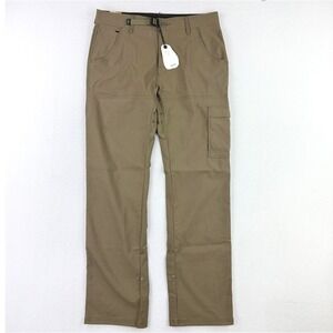 Prana‎ Stretch Zion Pant II Size 30x34 Mens Mud Brown Relaxed Straight NWT
